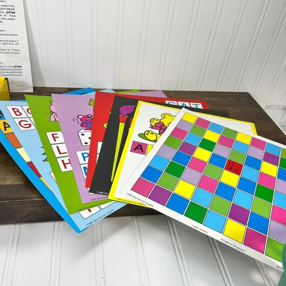 Vtg 1985 Letter Perfect Word Games in Box Educational Insights Ages 4+ Complete